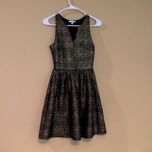 Silver and Black Metallic Boutique Dress